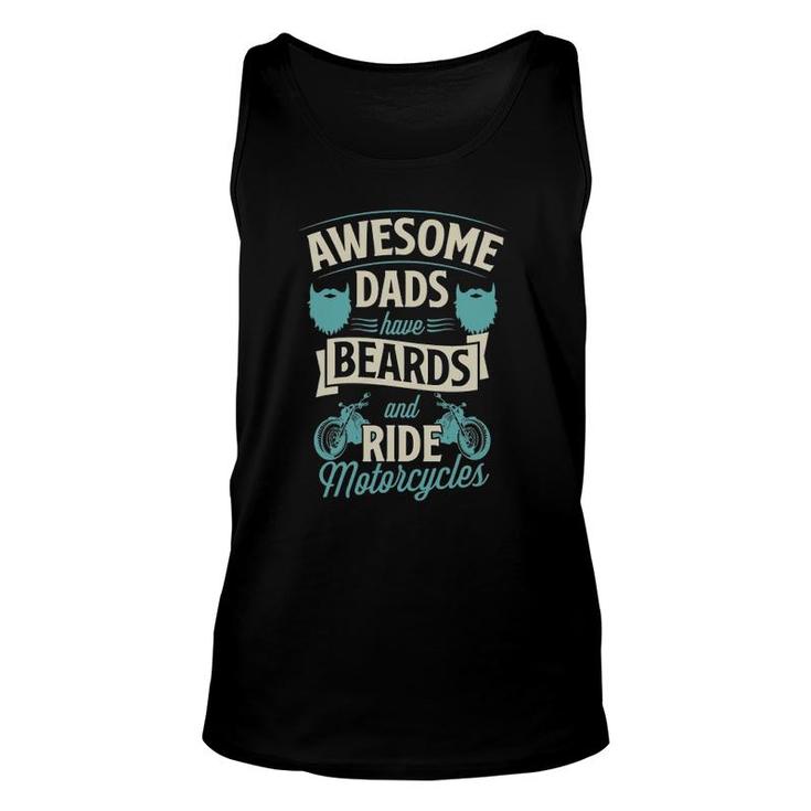 Mens Awesome Dads Have Beards And Ride Motorcycles Best Biker Dad Tank Top