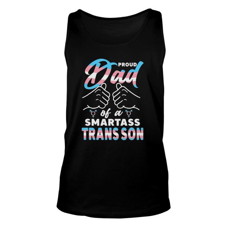 Mens Awesome Proud Trans Dad Pride Lgbt Awareness Father's Day Tank Top