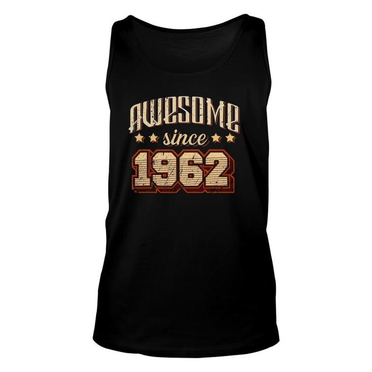 Awesome Since 1962 60Th Birthday Party Retro Vintage Men Unisex Tank Top