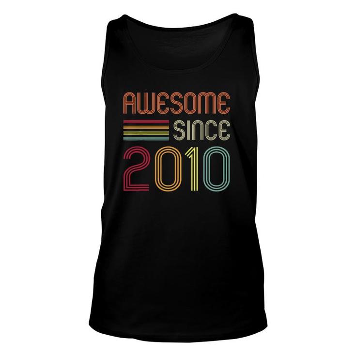 Awesome Since 2010 11Th Birthday Retro Unisex Tank Top