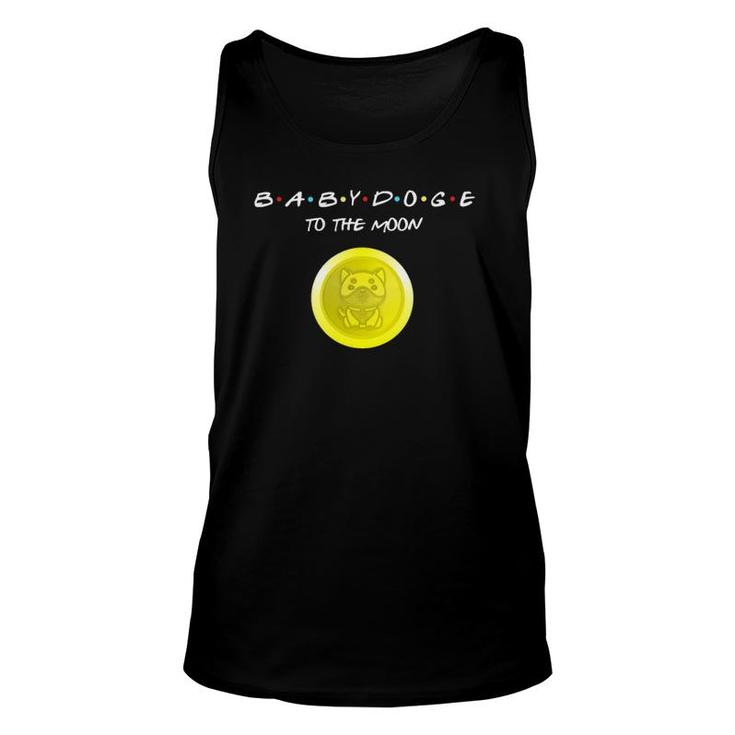 Babydoge To The Moon Meme Cryptocurrency Coin Unisex Tank Top