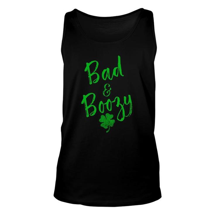 Bad And Boozy Drinking St Patrick's Day Beer Pun Tank Top