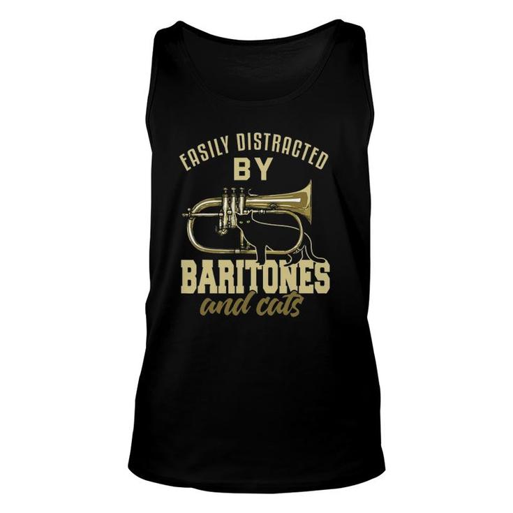 Baritone  Funny Cat Lover Marching Band Baritonist Unisex Tank Top
