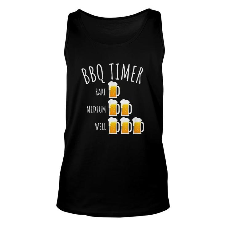 Bbq Timer Beer Drinking Funny Grilling Unisex Tank Top