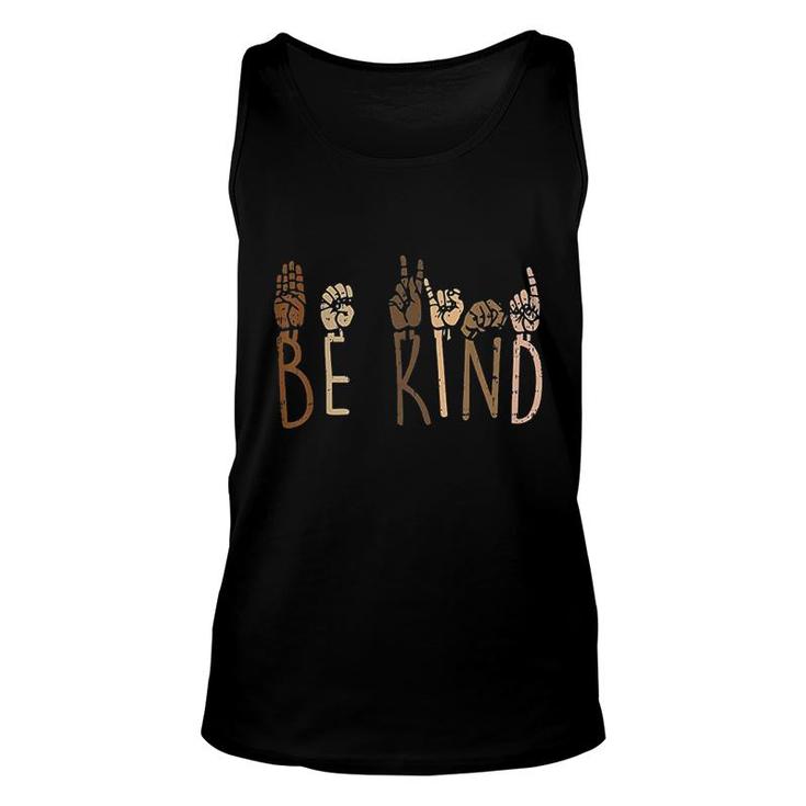Be Kind Hand Signs Unisex Tank Top
