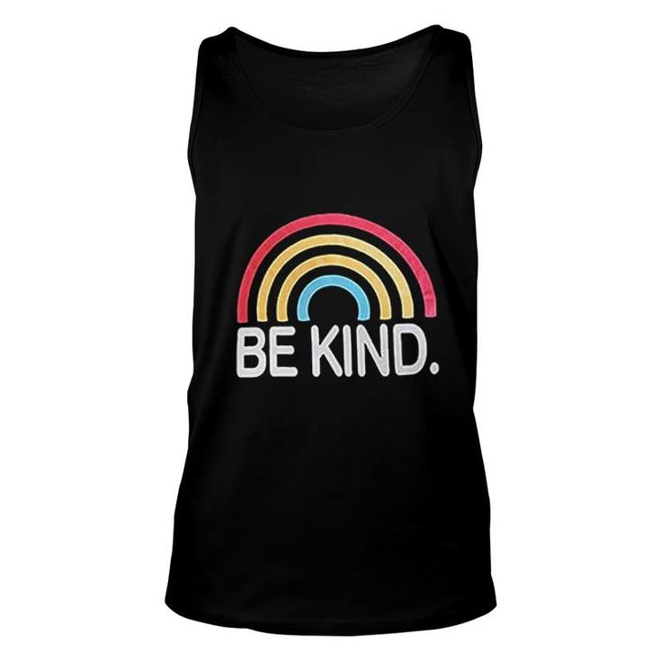 Be Kind Rainbow Graphic Inspirational Unisex Tank Top