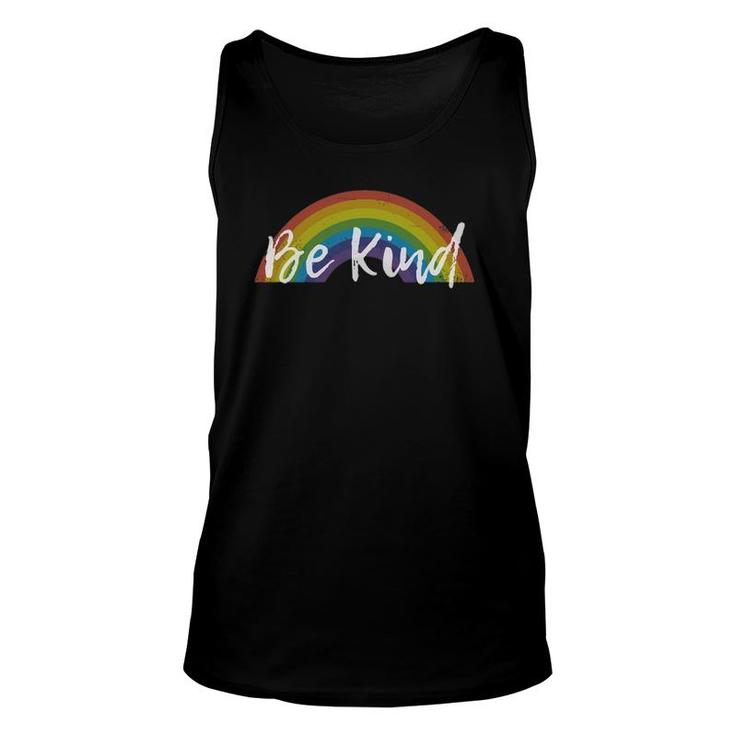 Be Kind Rainbow Lgbt Gay Pride Month Novelty Gift Unisex Tank Top