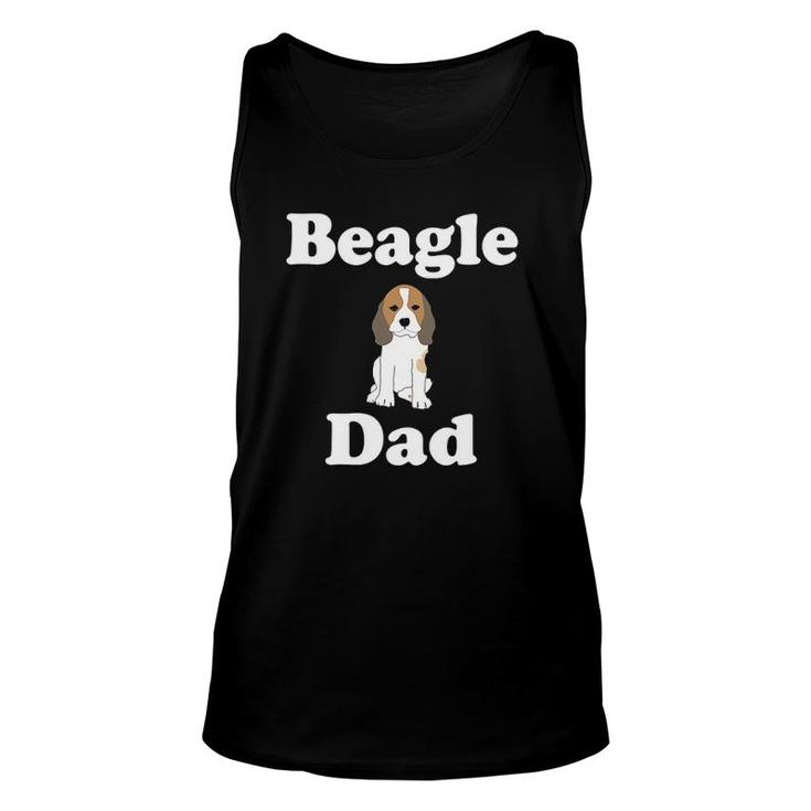 Beagle Dad Cute Puppy Fathers Day Dog Lovers Gift Unisex Tank Top