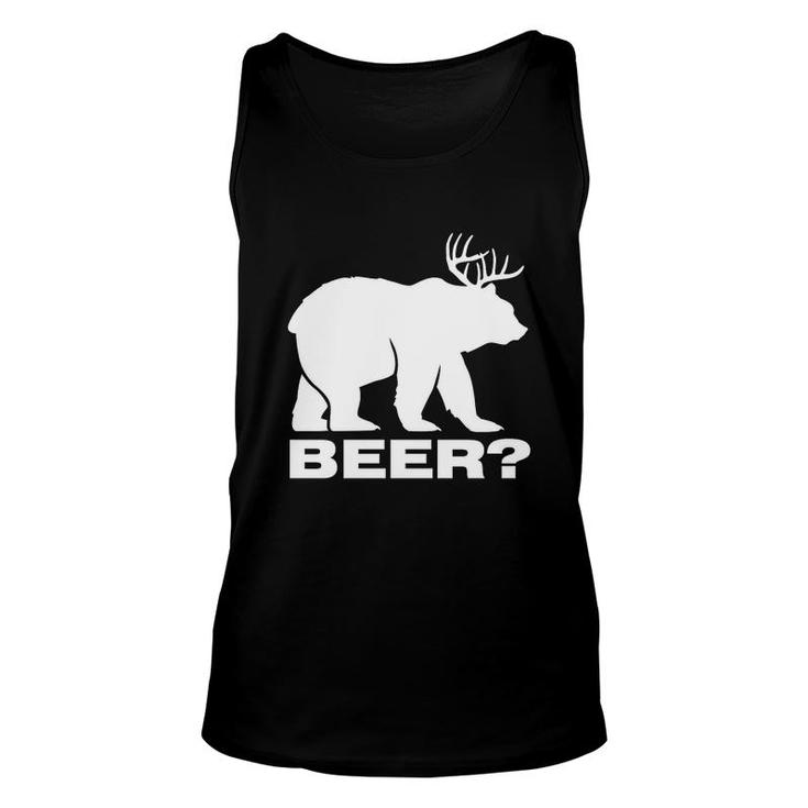 Bear Plus Deer Equals Beer Unisex Tank Top