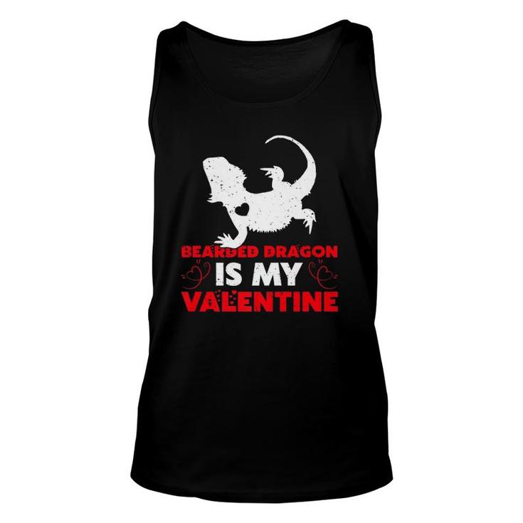 Bearded Dragon Is My Valentine Bearded Dragon Valentines Day Tank Top