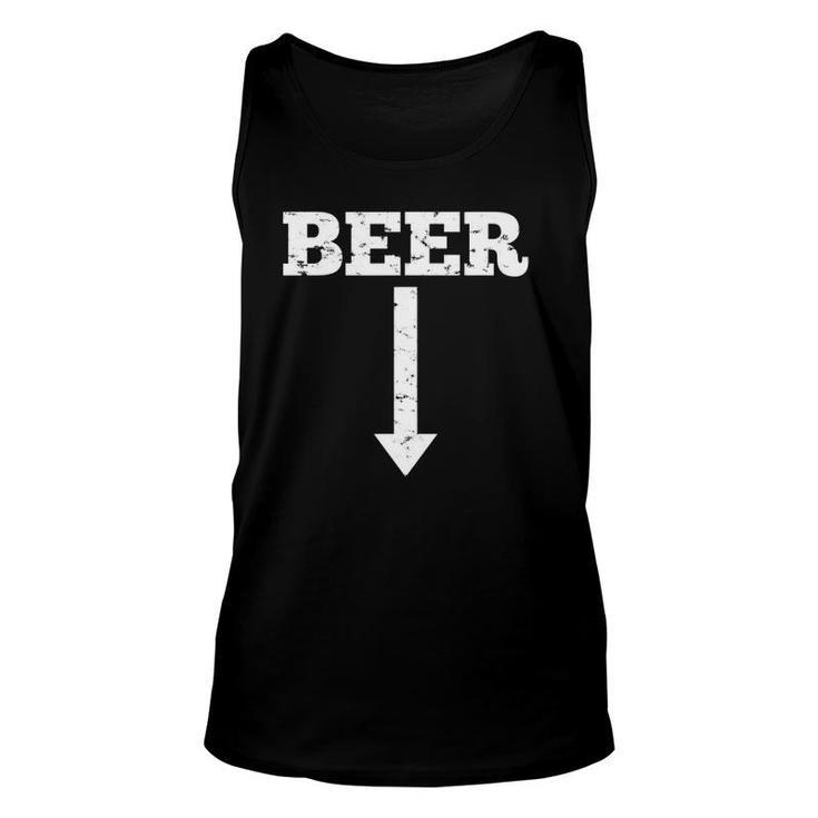 Beer Arrow Pregnant Gift For Baby Announcement Dad To Be Unisex Tank Top