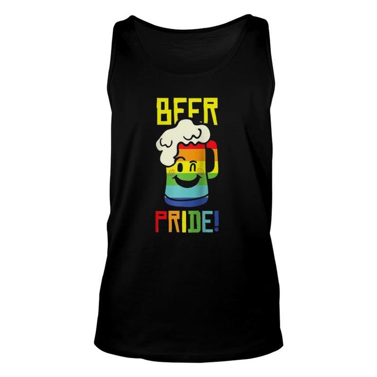 Beer Drinking Lgbt-Q Rainbow Cool Gift Raglan Baseball Tee Unisex Tank Top