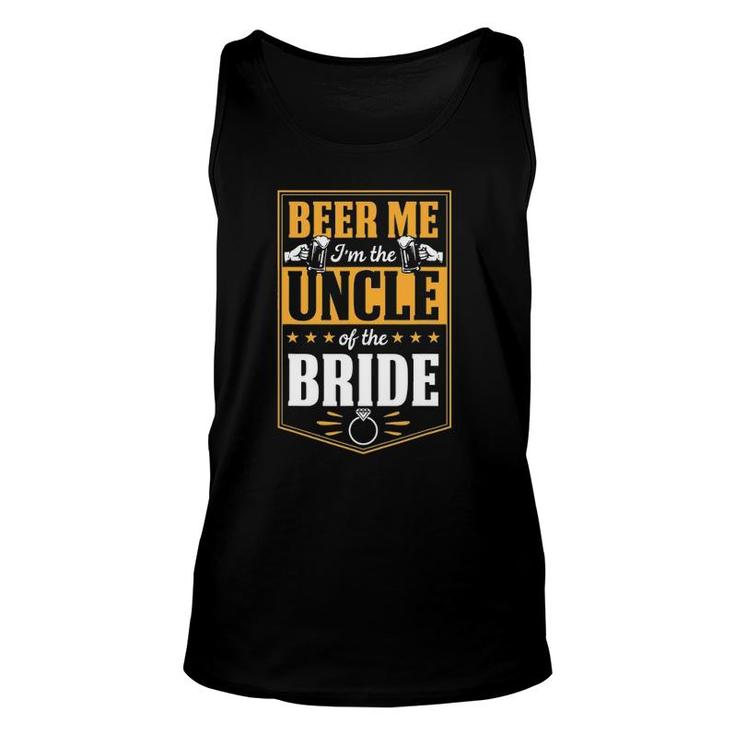 Mens Beer Me I'm The Uncle Of The Bride Wedding Party Squad Love Tank Top