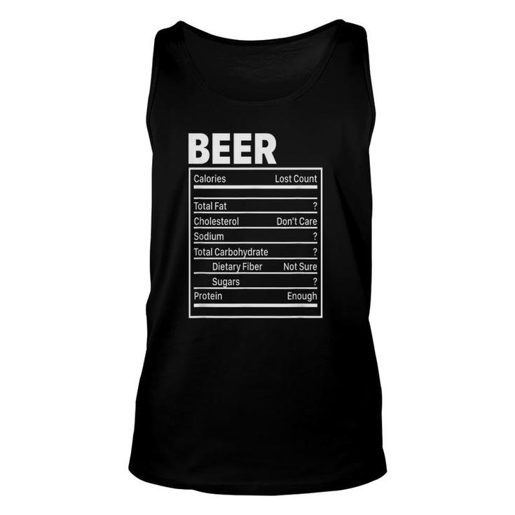 Beer Nutritional Ingredients, Funny Thanksgiving For Dad Unisex Tank Top