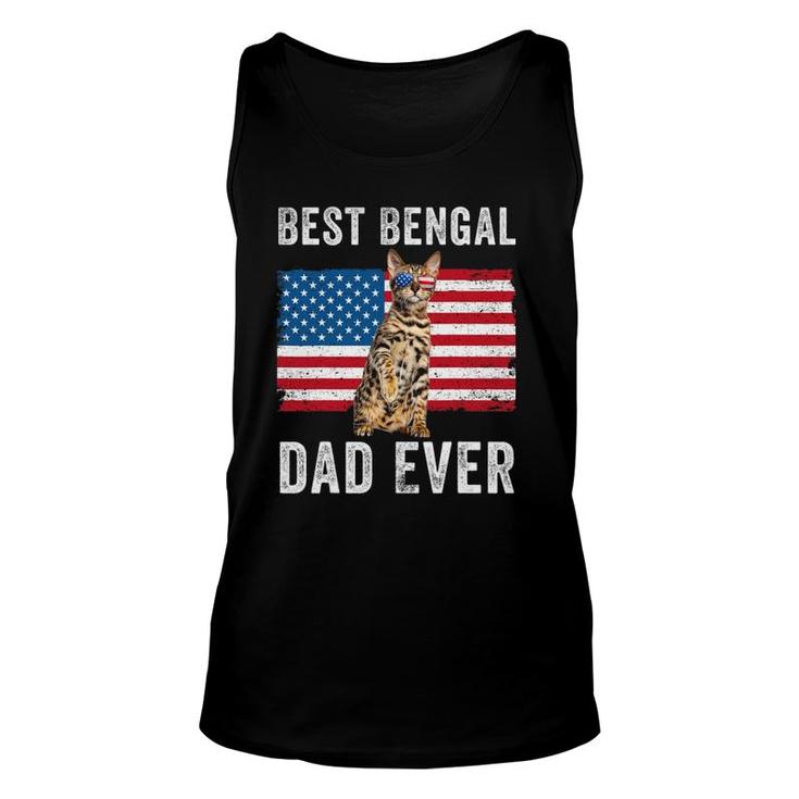 Bengal Dad American Flag Bengal Cat Lover Owner Kitty Kitten Tank Top