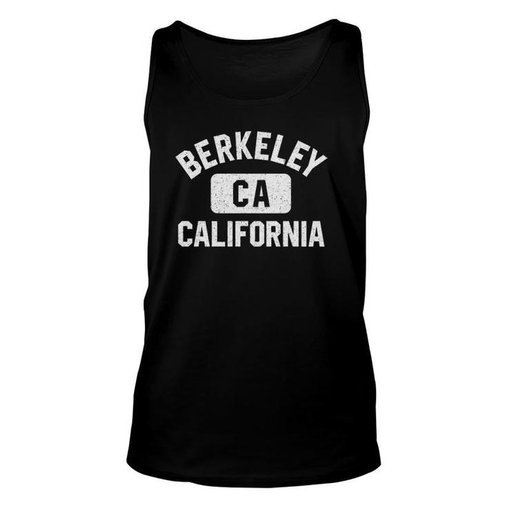Berkeley Ca California Gym Style Distressed White Print  Unisex Tank Top