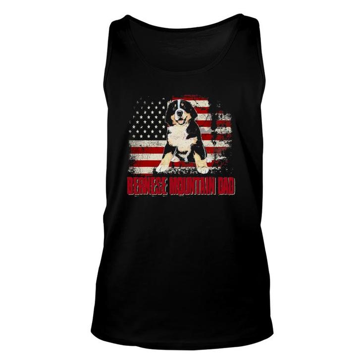 Bernese Mountain Dad American Flag 4Th Of July Dog Lovers Unisex Tank Top