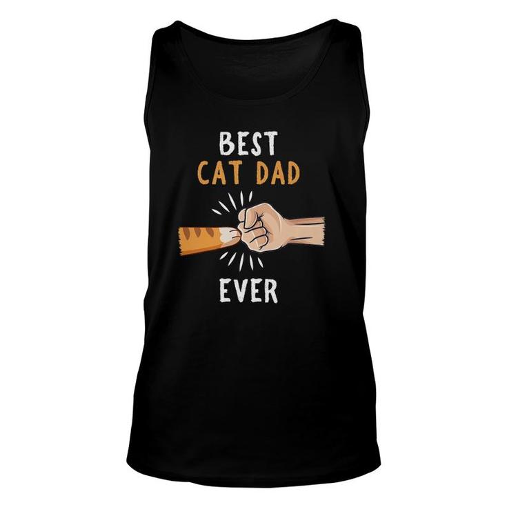 Best Cat Dad Ever Paw Fist Bump  Unisex Tank Top