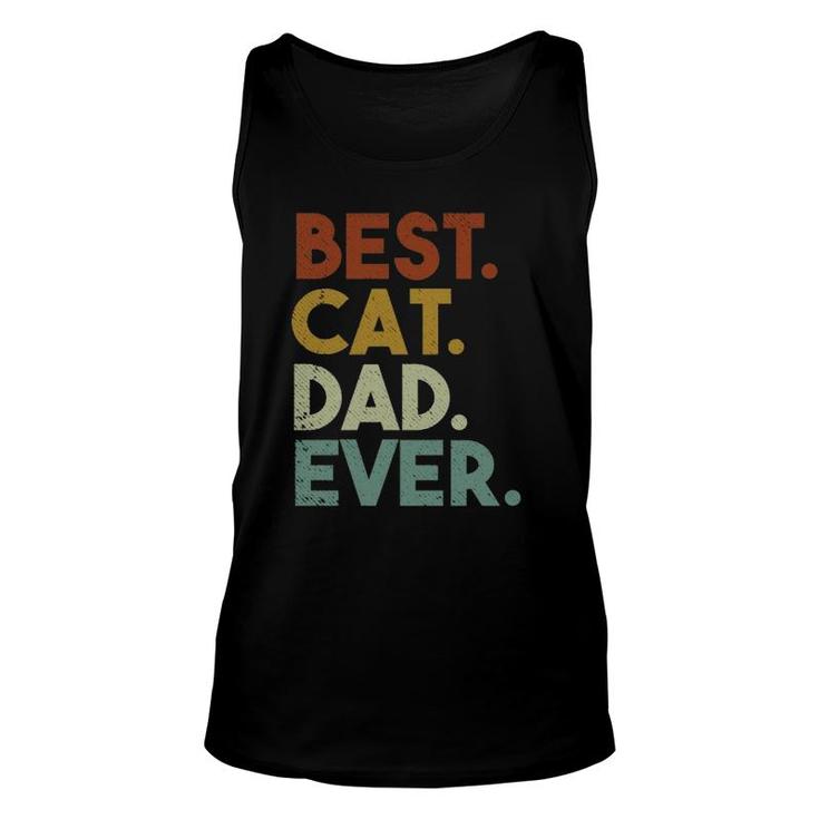 Best Cat Dad Ever Retro Gift Unisex Tank Top