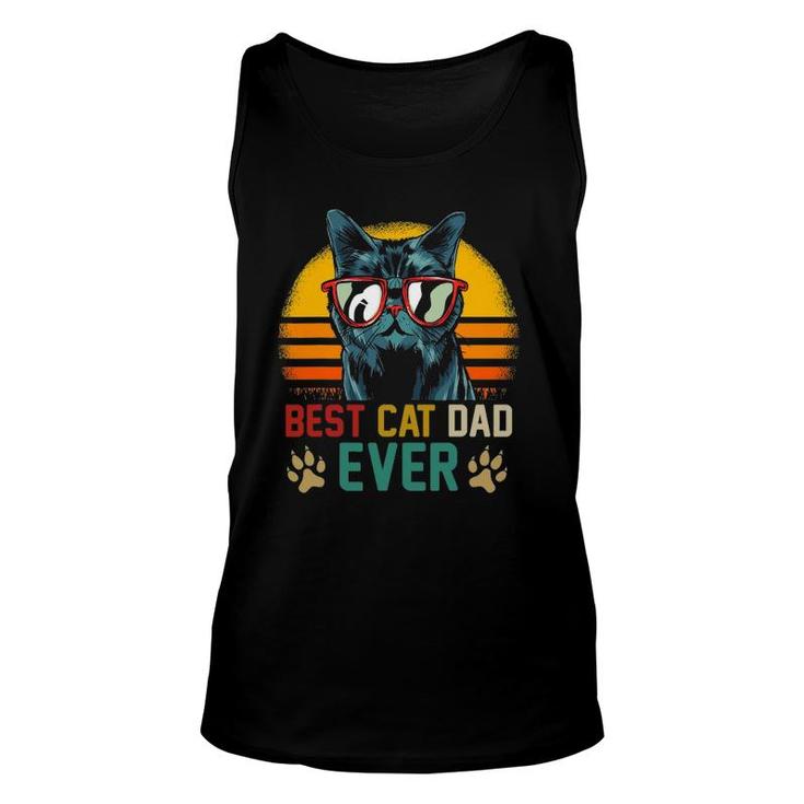 Best Cat Dad Ever Vintage Cat Daddy Fathers Day Unisex Tank Top