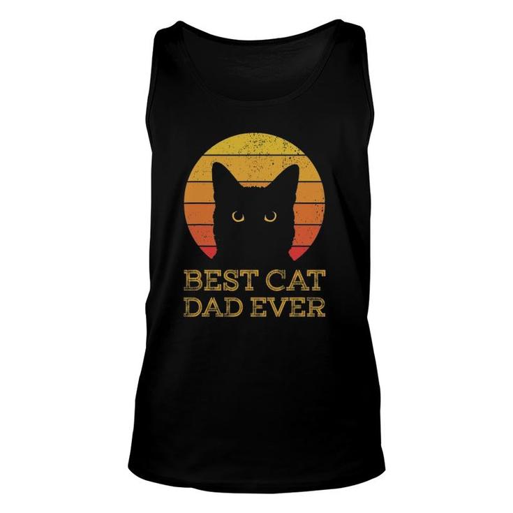 Best Cat Dad Ever Vintage Funny Cat Daddy Father's Day Unisex Tank Top