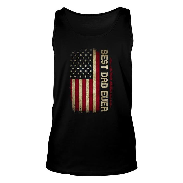 Mens Best Dad Ever Husband Fathers Day American Flag For Dad Tank Top