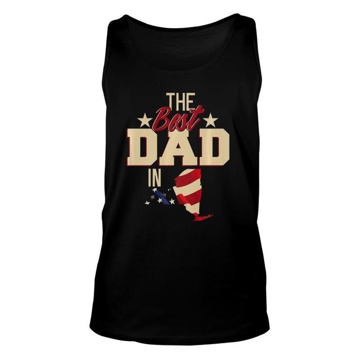 Best Dad In New York  Fathers Day Gift Patriotic Unisex Tank Top