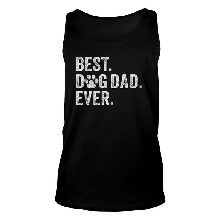 Best Dog Dad Ever Dog Daddy Funny Father's Day Vintage Unisex Tank Top