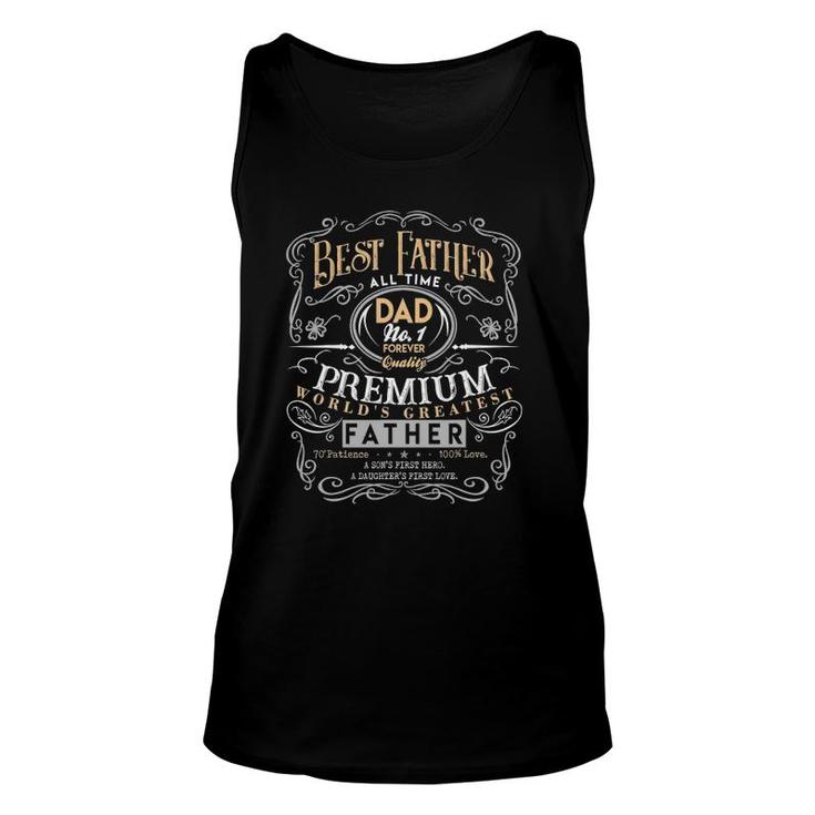 Best Father  Dad World's Greatest No 1 Father's Day Unisex Tank Top