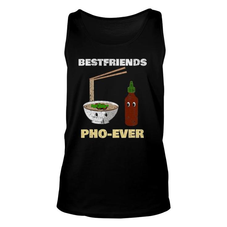 Best Friends Pho Ever Asian Food Distressed Tee Unisex Tank Top