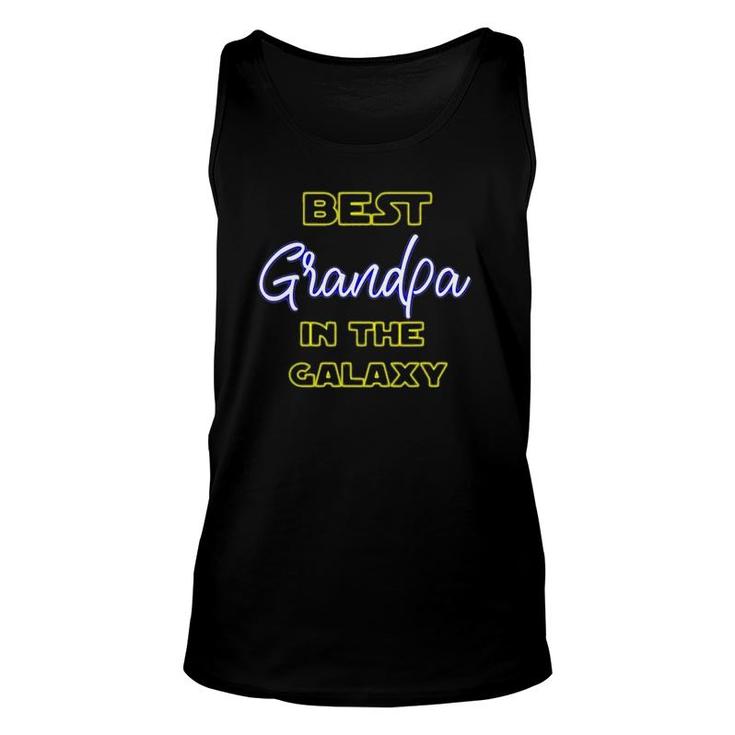 Best Grandpa In The Galaxy Grandfather American Granddad Unisex Tank Top