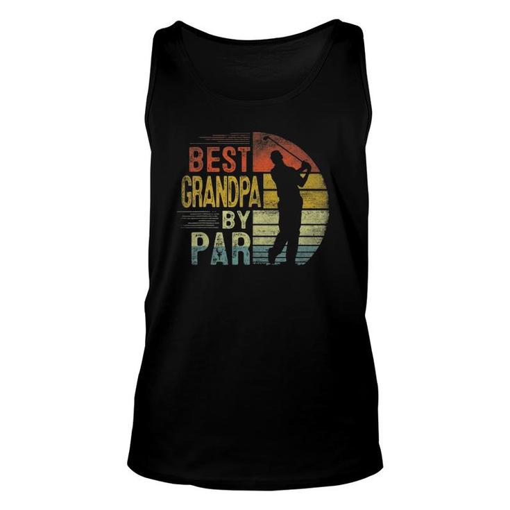 Best Grandpa By Par Daddy Father's Day Golf Lover Golfer Tank Top