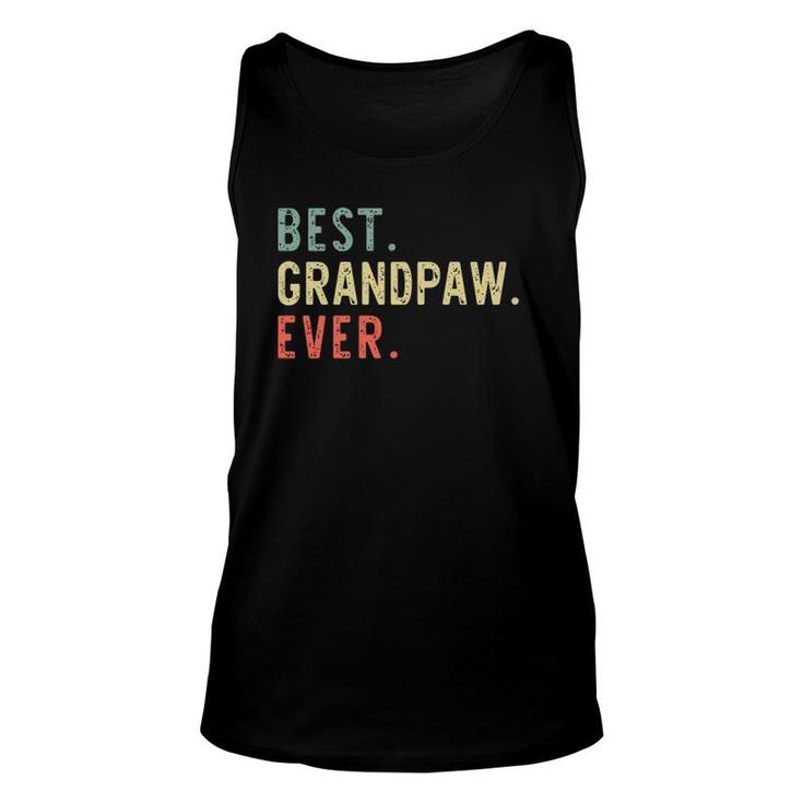 Best Grandpaw Ever Cool Funny Vintage Father's Day Gift Unisex Tank Top