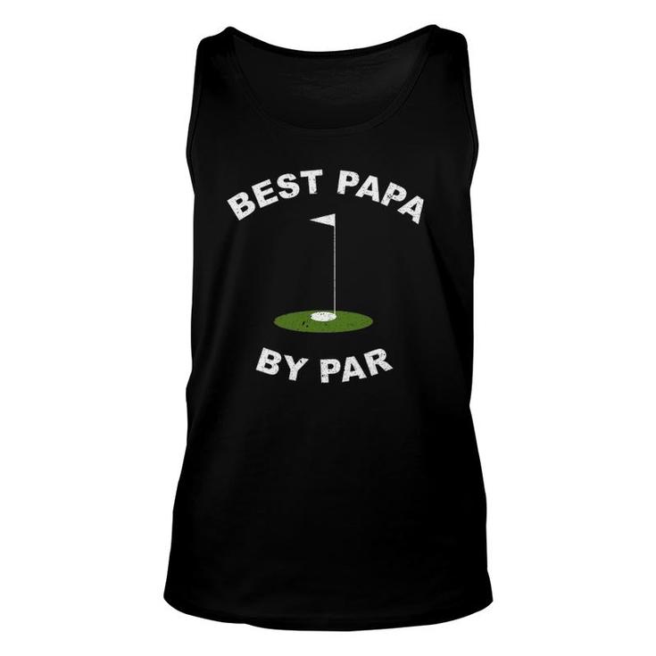 Best Papa By Par Funny Golf Men's Grandpa Gift Unisex Tank Top