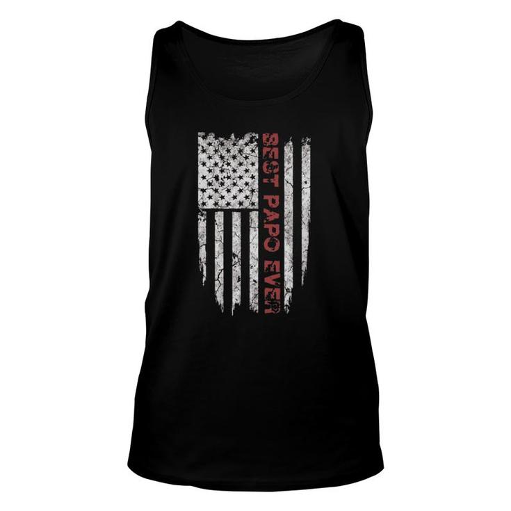 Best Papo Ever  American Flag Gift For Grandpa Unisex Tank Top
