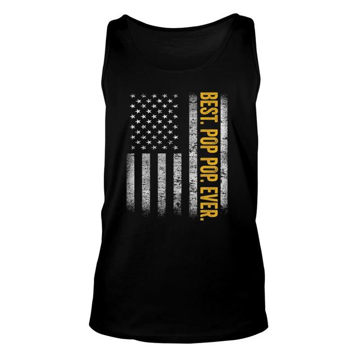 Mens Best Pop Pop Ever Us Amarican Flag Dad Grandpa Father's Day Tank Top