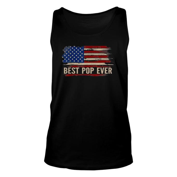Best Pop Pop Ever Vintage American Flag July 4Th Fathers Day Tank Top
