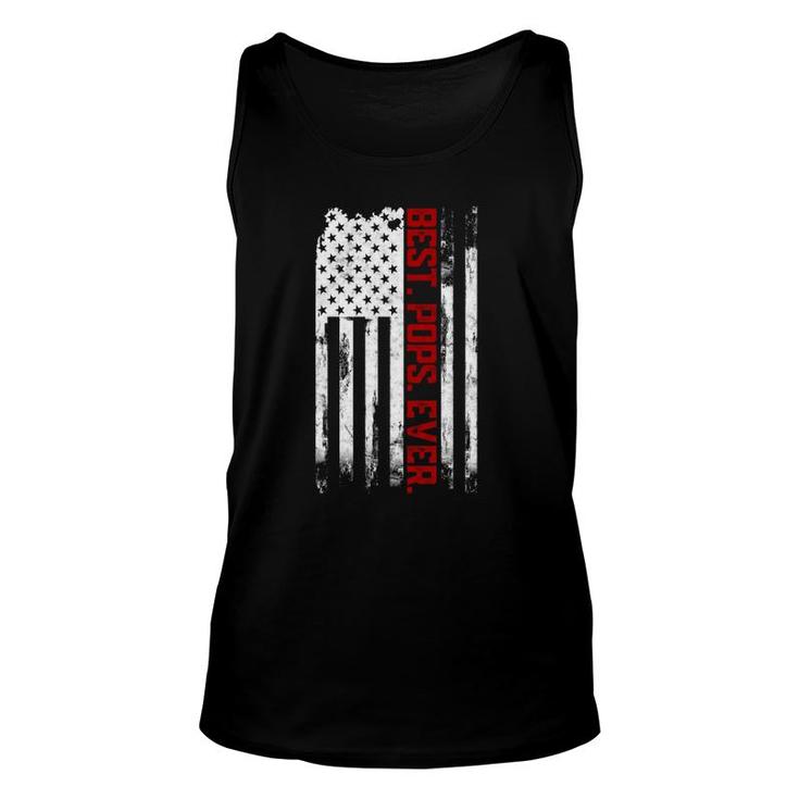 Best Pops Ever American Usa Flag Father’S Day Gift For Pops Unisex Tank Top