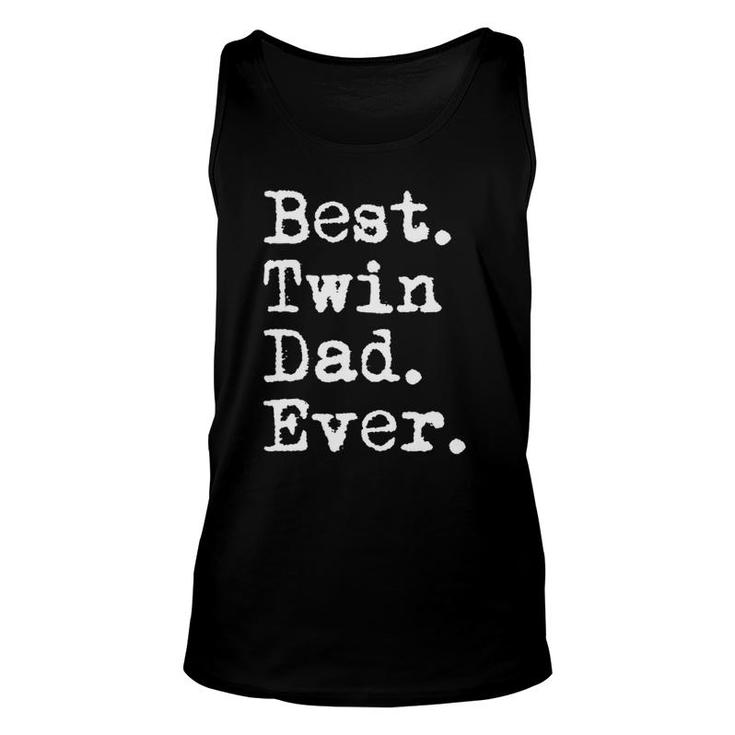 Mens Best Twin Dad Ever Father's Day Saying For Dad Of Twins Tank Top