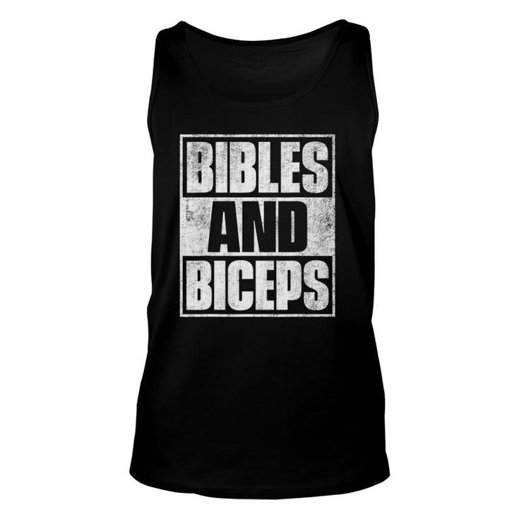 Bibles And Biceps Gym Motivational S Unisex Tank Top