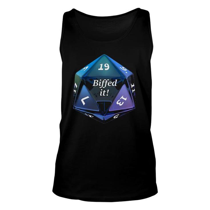 Biffed It Dice Role Playing Game Lover Unisex Tank Top