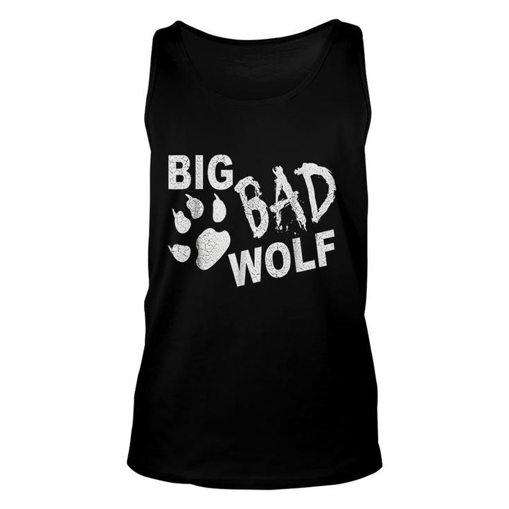 Big Bad Wolf Paw Distressed White Funny Novelty Unisex Tank Top