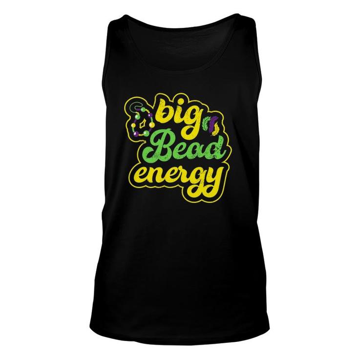 Big Bead Energy Carnival Funny Vintage Mardi Gras Unisex Tank Top