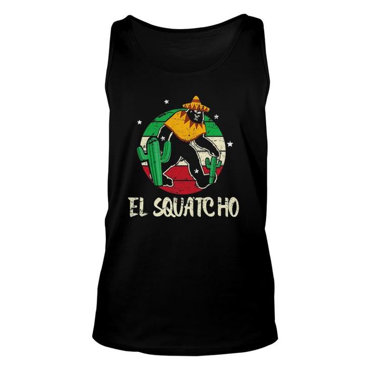 Bigfoot Fan Mexican  El Squatcho Sasquatch Funny Tee Unisex Tank Top