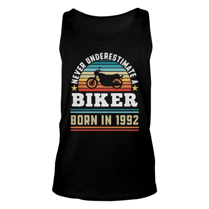 Biker Born 1992 30Th Birthday Motorbike  Unisex Tank Top
