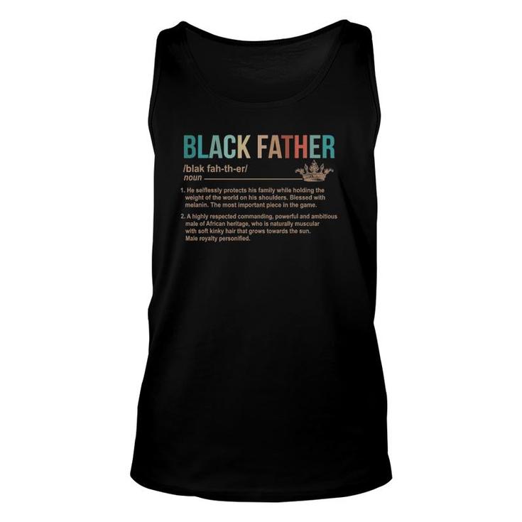 Black Father Definition S Vintage Retro Blackfather Unisex Tank Top