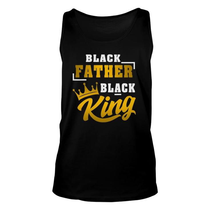 Mens Black Father Black King African American Dad Father's Day Tank Top