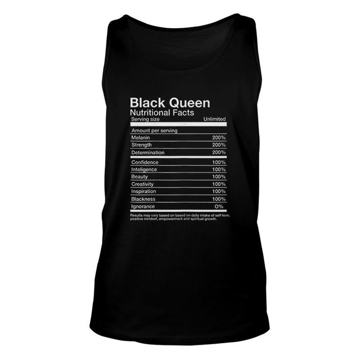 Black Queen Nutritional Facts Unisex Tank Top
