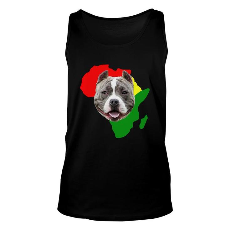 Black History Month African Map American Bully For Pet Lovers Proud Black Tank Top