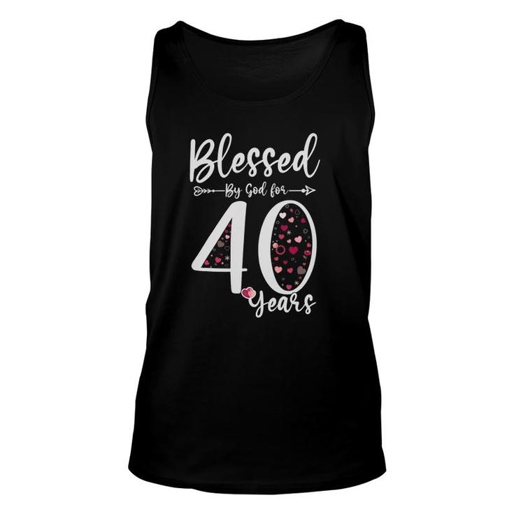 Blessed By God For 40 Years Old 40Th Birthday Tank Top